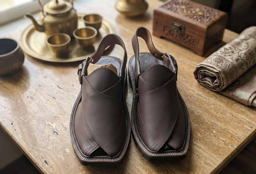 Classic Brown Peshawari Chappal for Men