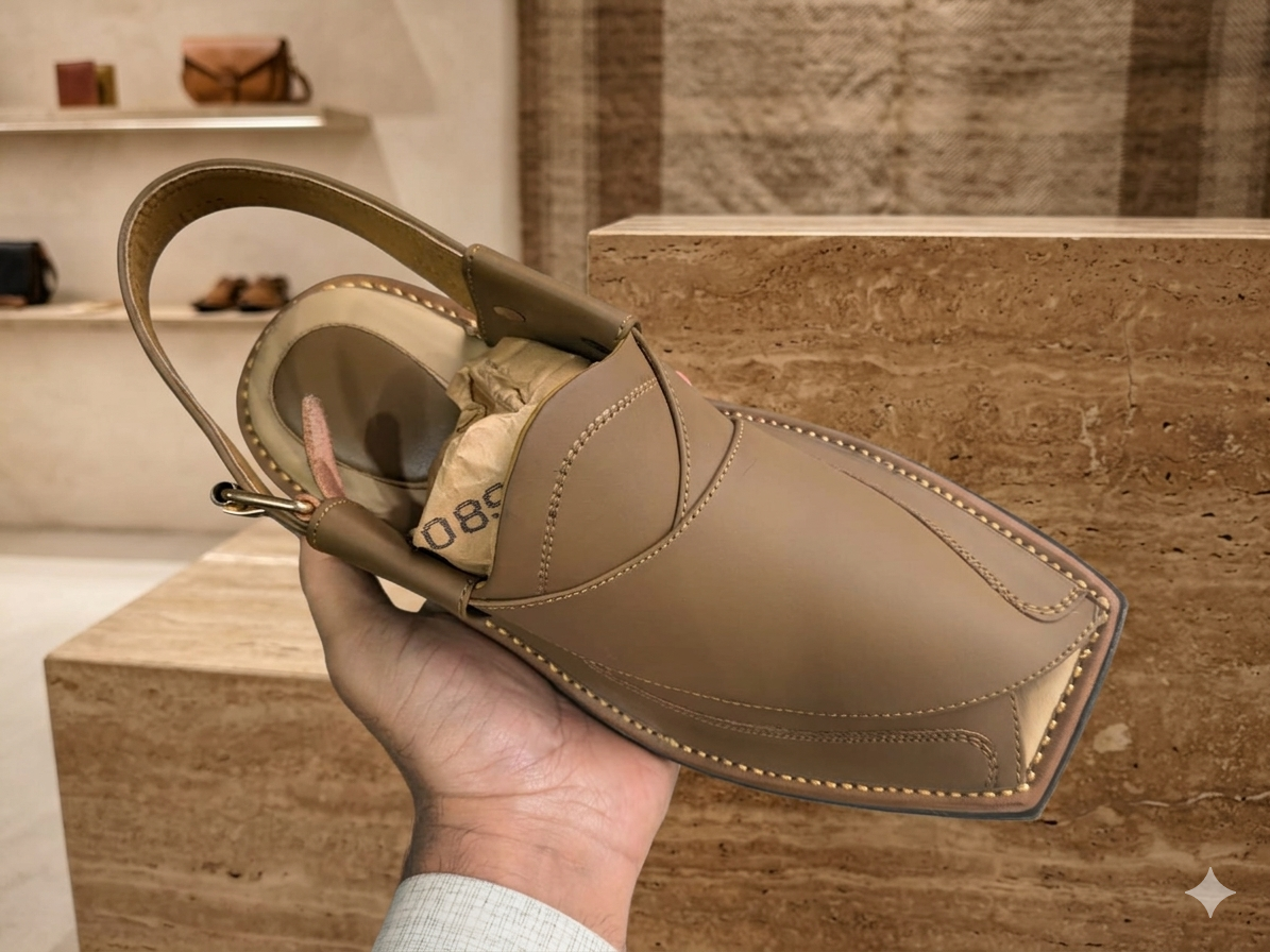 Premium Classic Brown Peshawari Chappal