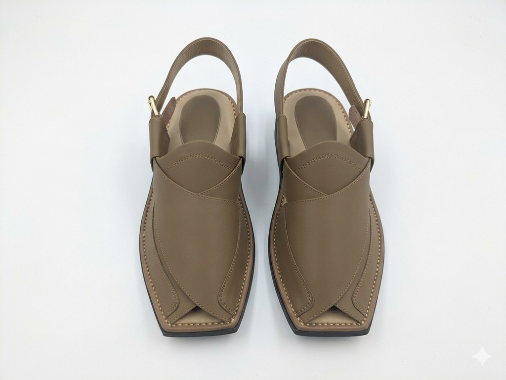 Premium Classic Brown Peshawari Chappal