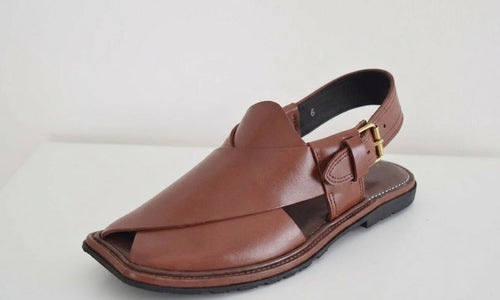 Best Premium Brown Peshawari Chappal for Men – Elegant Leather Finish, Comfortable & Durable